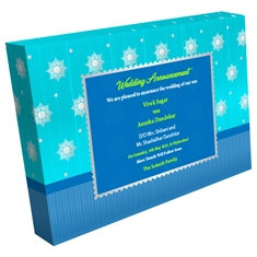 Wedding Announcement Gift Box Luxury Silver No Compartments